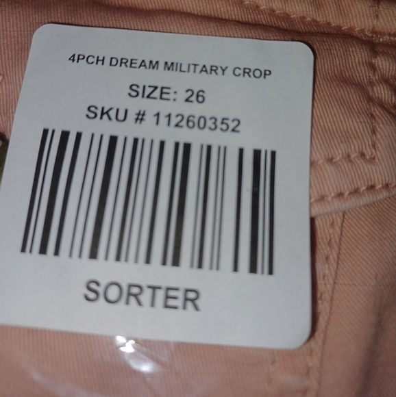NWT Torrid Crop Twill Military Pant - Peach Blush Plus Size 26 - Picture 6 of 8